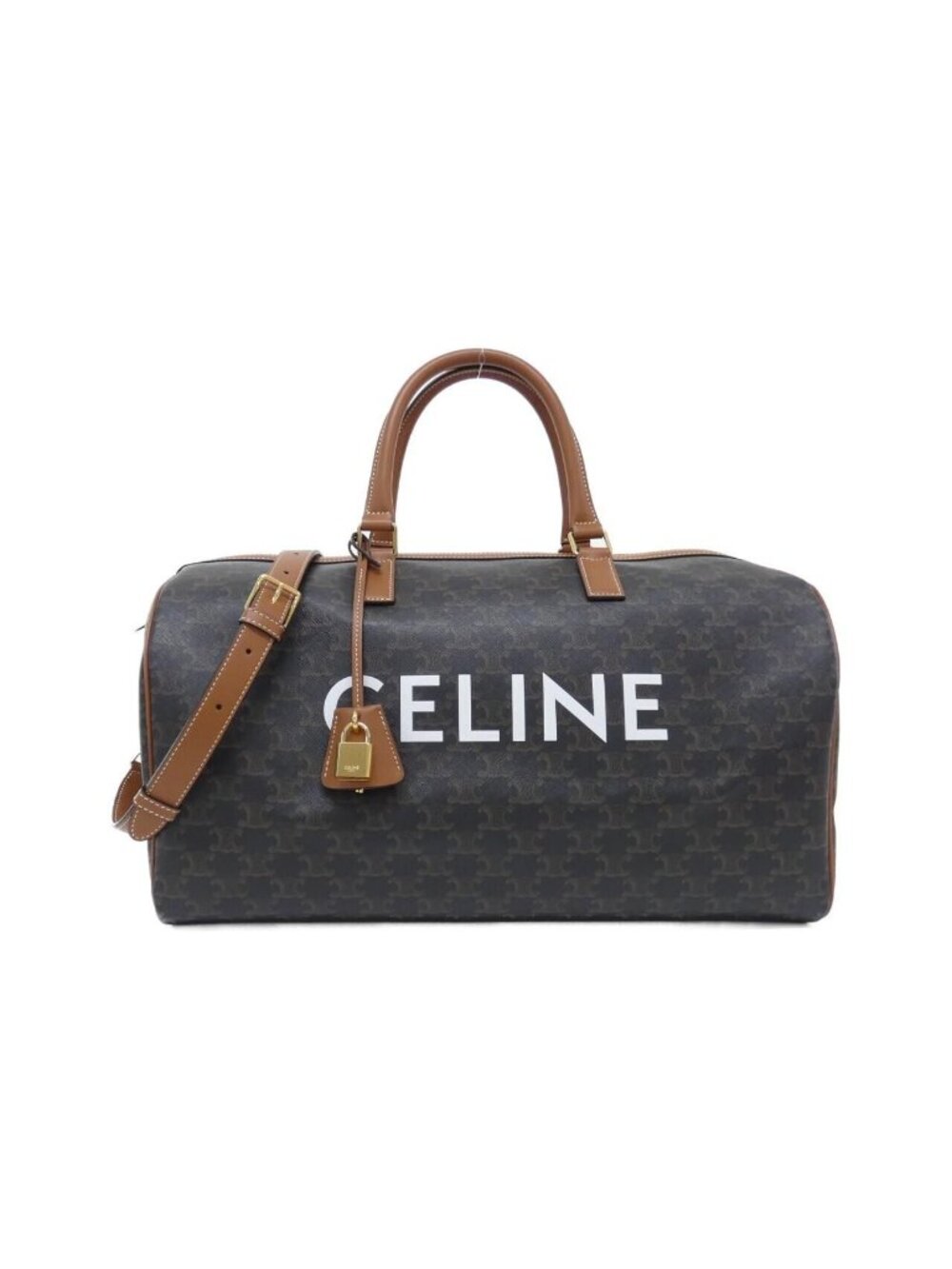 Celine Boston Bag Travel Bag Tan
